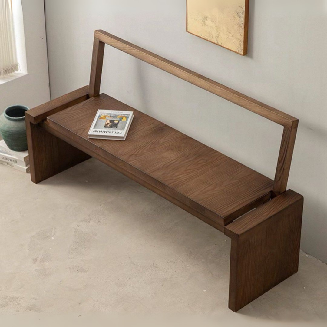 YELLI Modern Pine Wood Foldable Bench - Radical Homes Singapore