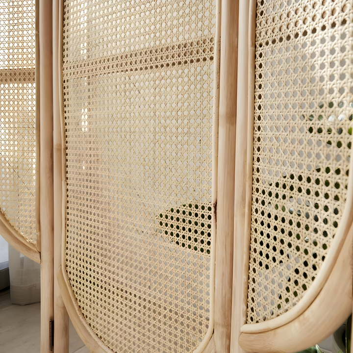 NAGOMI Rustic Rattan Foldable Partition - Radical Homes Singapore