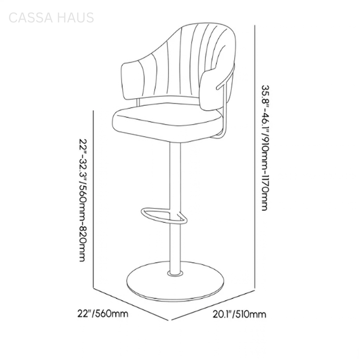 KLEGEN Modern Swivel Bar Stool