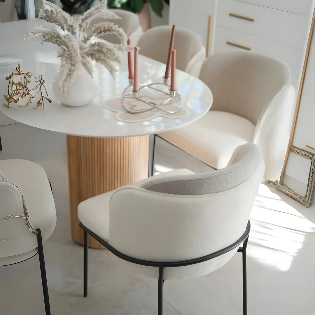 CREMA Oval Sintered Stone Dining Table - Radical Homes Singapore
