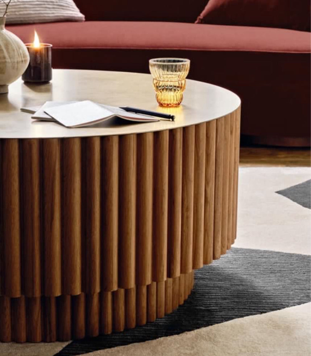 NOELLE Modern Fluted Coffee Table (Instock) - Radical Homes Singapore