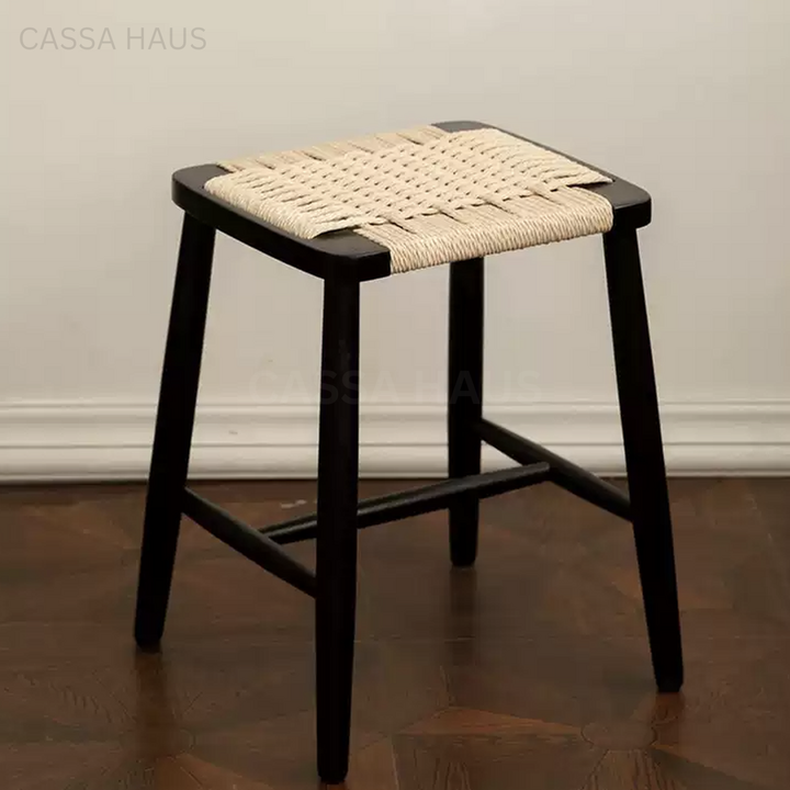 AMORE Rustic Rattan Solid Wood Dining Chair - Cassa Haus Singapore
