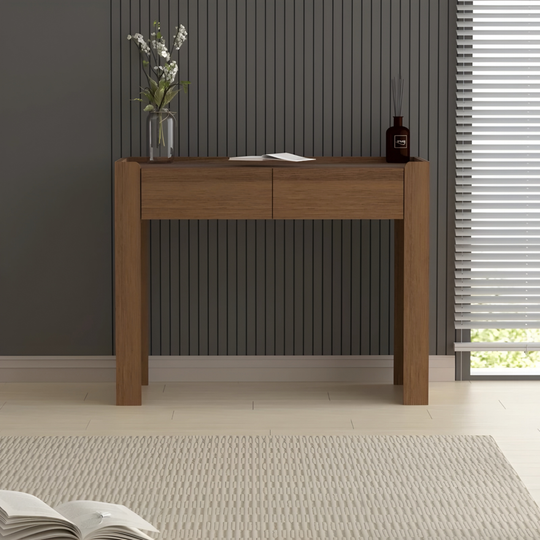 TIMBREL Rustic Solid Wood Vanity Table - Cassa Haus Singapore