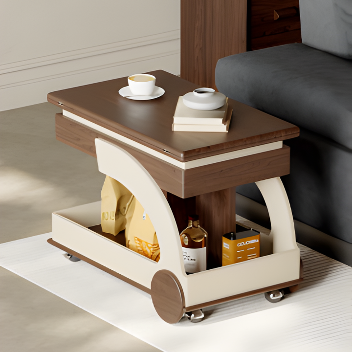 JET Adjustable Folding Storage Trolley Side Table