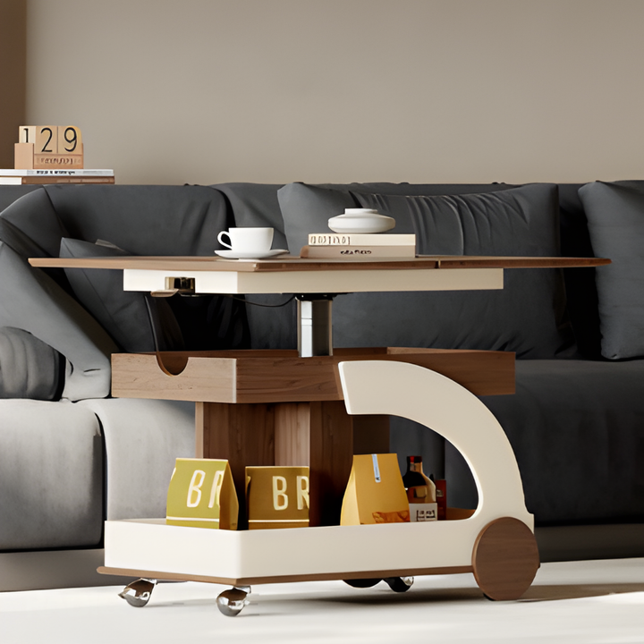 JET Adjustable Folding Storage Trolley Side Table