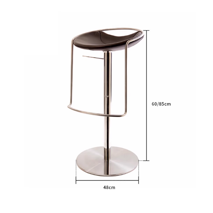 ASTRAVIK Cowhide Leather Bar Stool