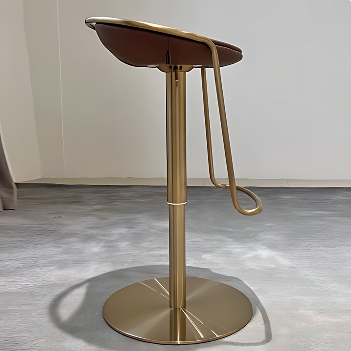 ASTRAVIK Cowhide Leather Bar Stool