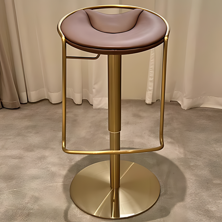 ASTRAVIK Cowhide Leather Bar Stool