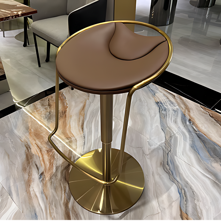 ASTRAVIK Cowhide Leather Bar Stool