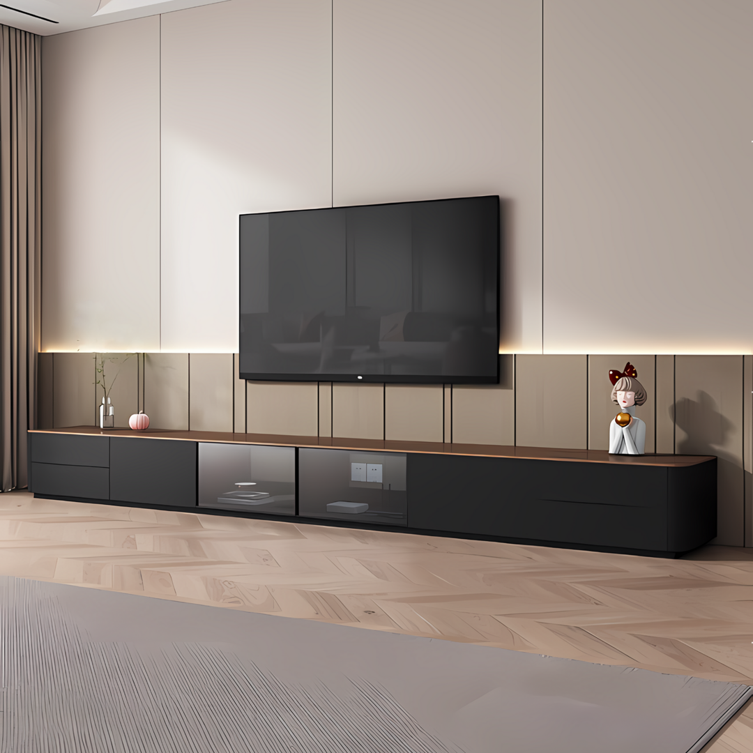 DOVETAIL Solid Wood TV Console & Coffee Table Set