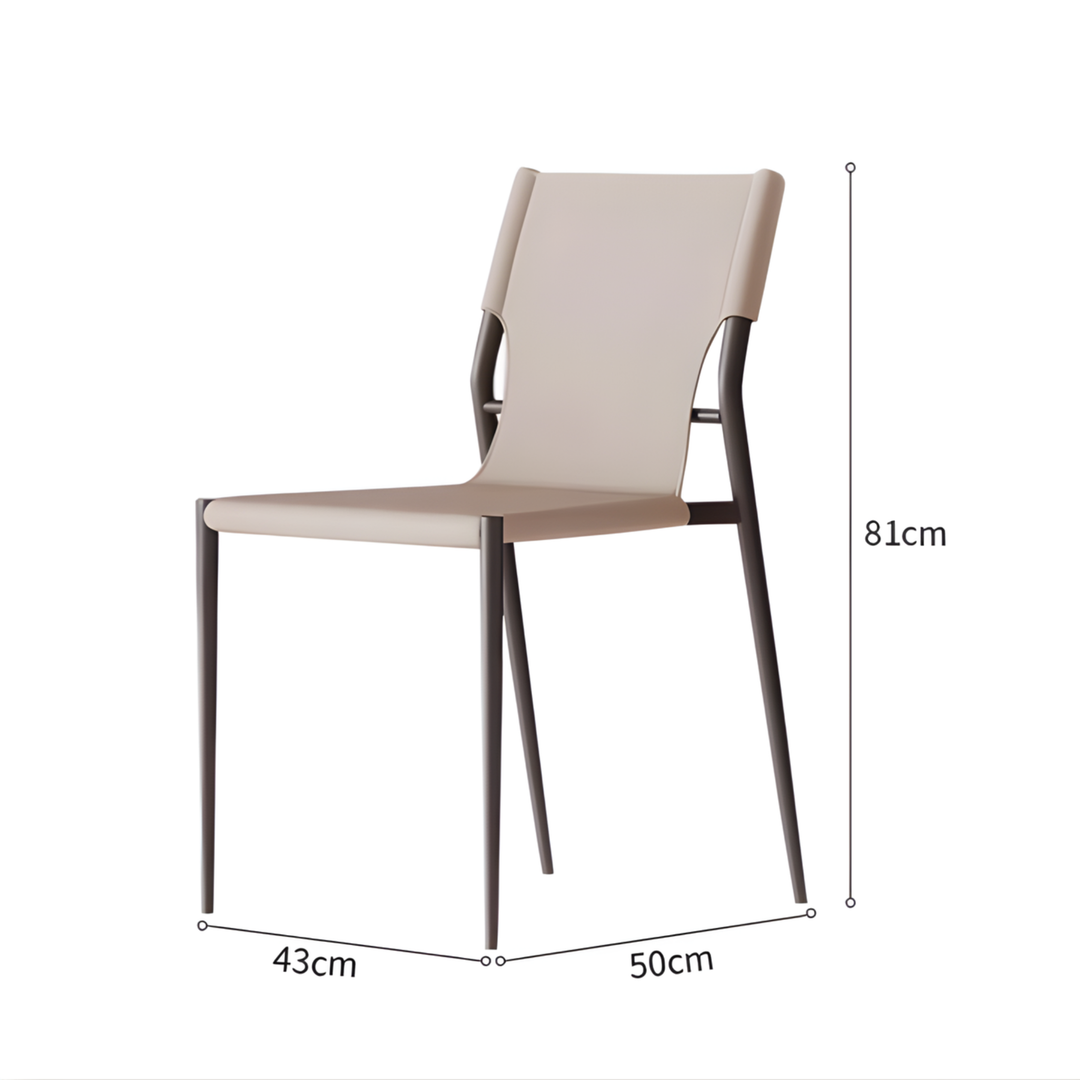 THEODORE Modern Saddle Leather Dining Chair - Cassa Haus Singapore