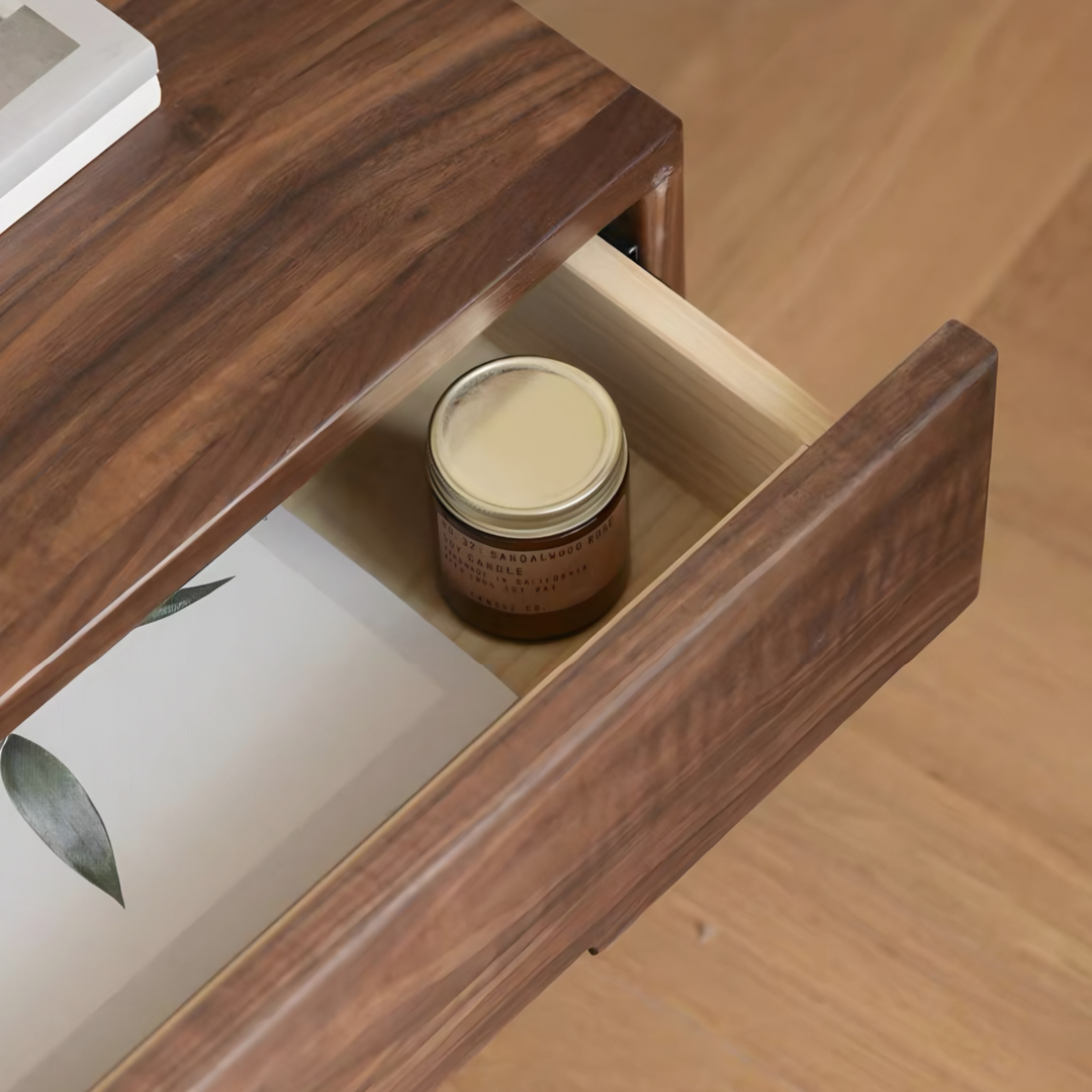 RYVAN Modern Solid Wood Bedside Table