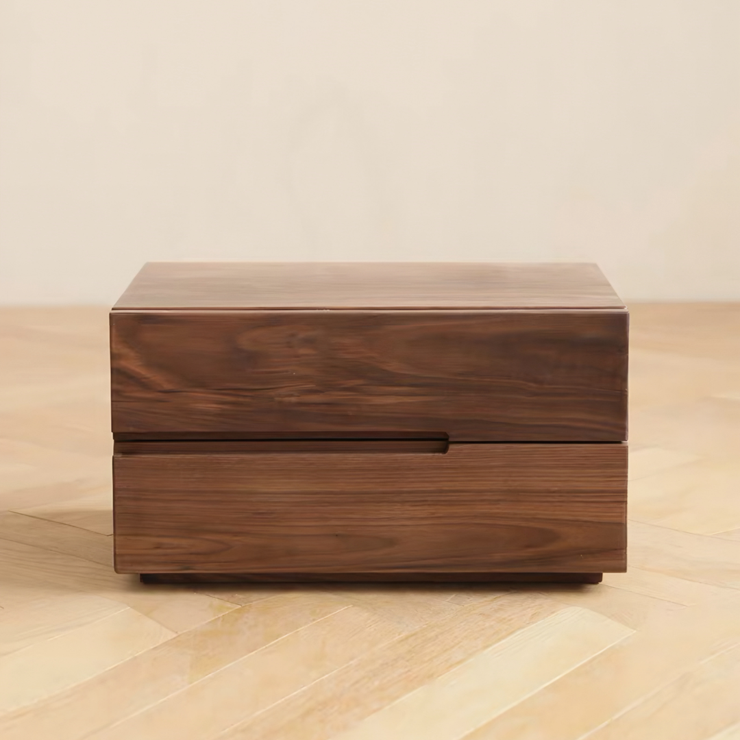 RYVAN Modern Solid Wood Bedside Table
