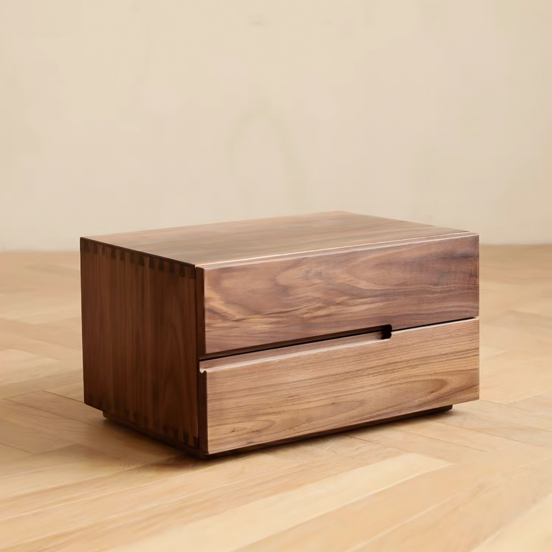 RYVAN Modern Solid Wood Bedside Table