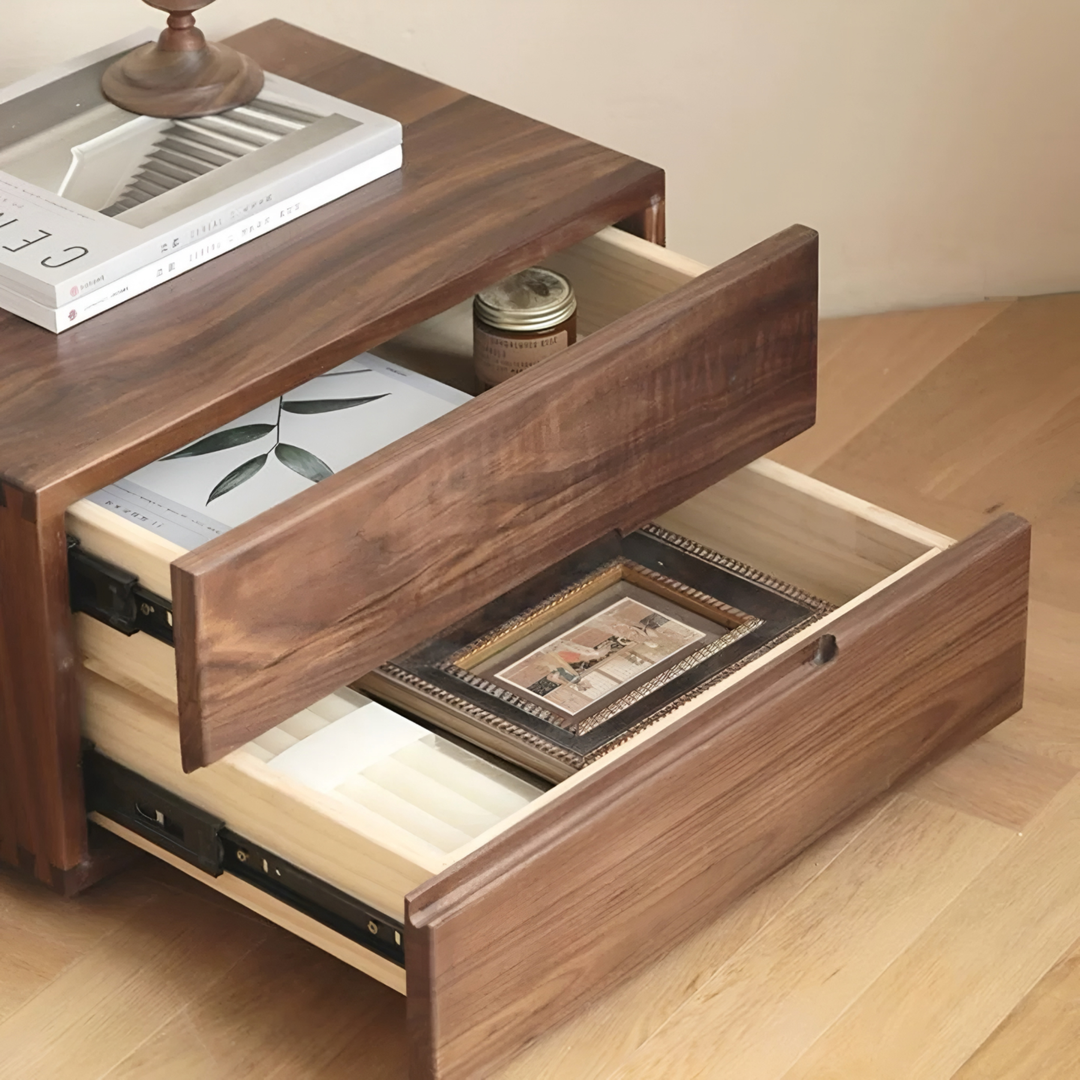 RYVAN Modern Solid Wood Bedside Table