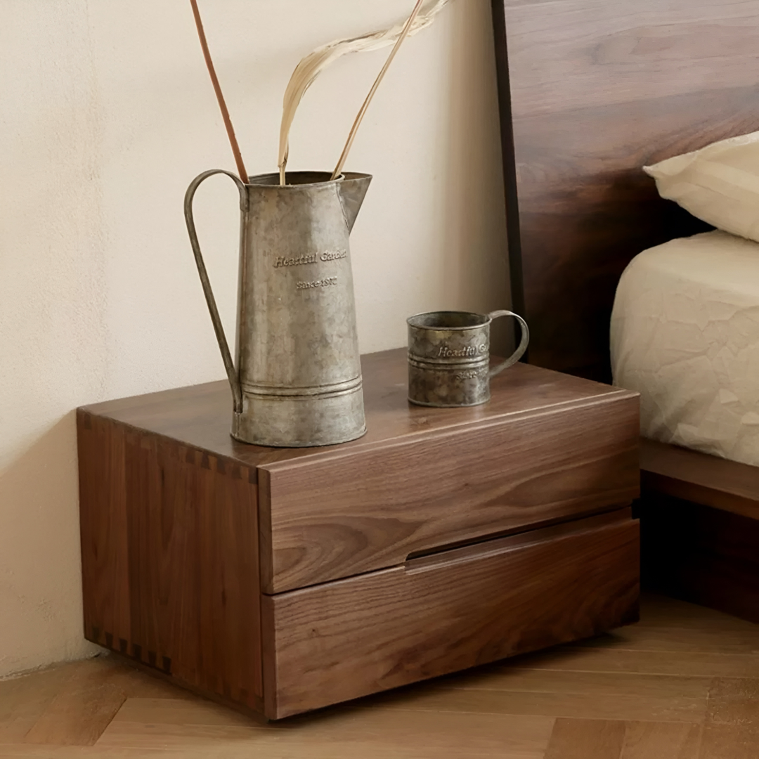 RYVAN Modern Solid Wood Bedside Table