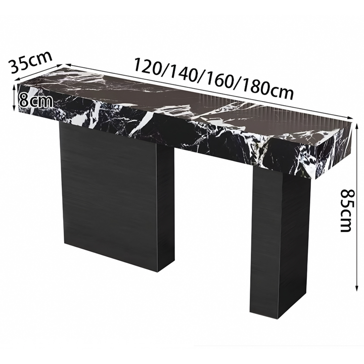 VALMERE Modern Marble Sintered Stone Entryway Console Table