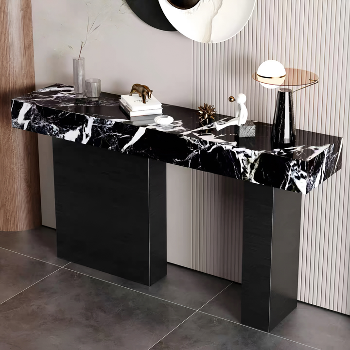 VALMERE Modern Marble Sintered Stone Entryway Console Table