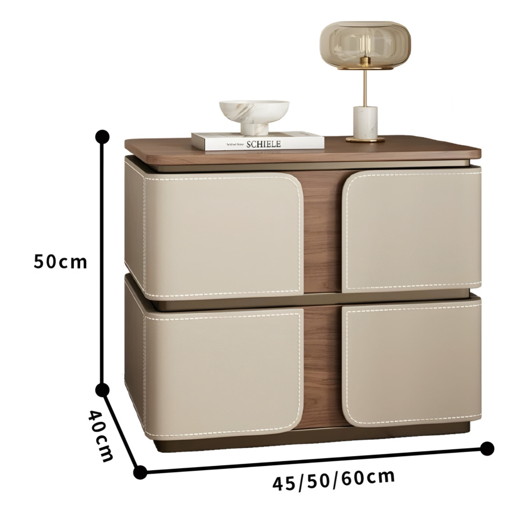 MYROSA Modern Bedside Storage Table