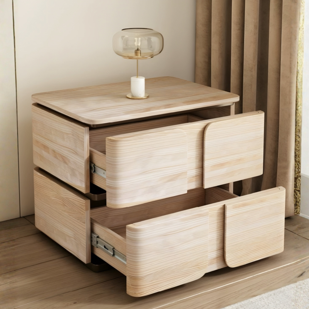 MYROSA Modern Bedside Storage Table