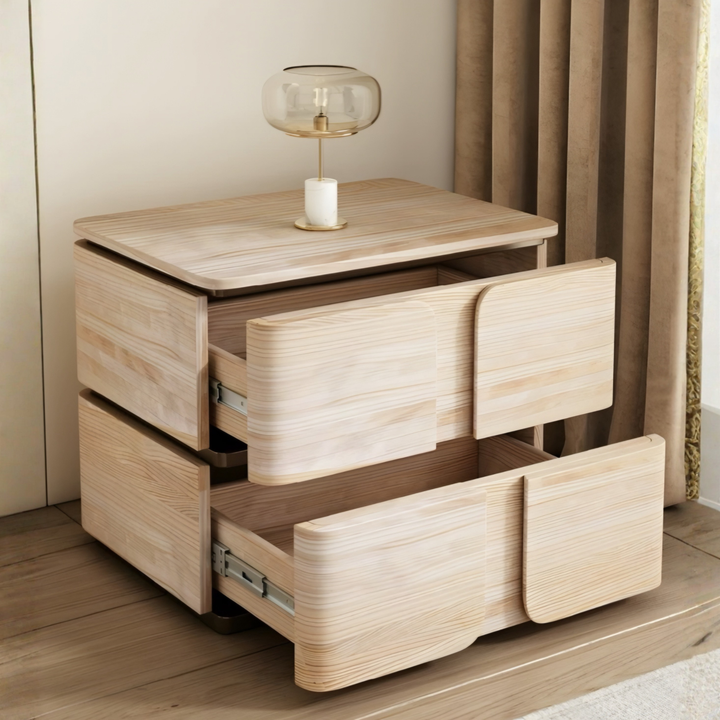 MYROSA Modern Bedside Storage Table