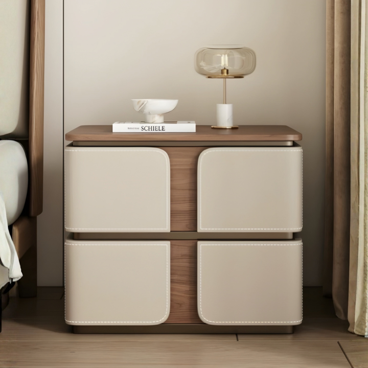 MYROSA Modern Bedside Storage Table
