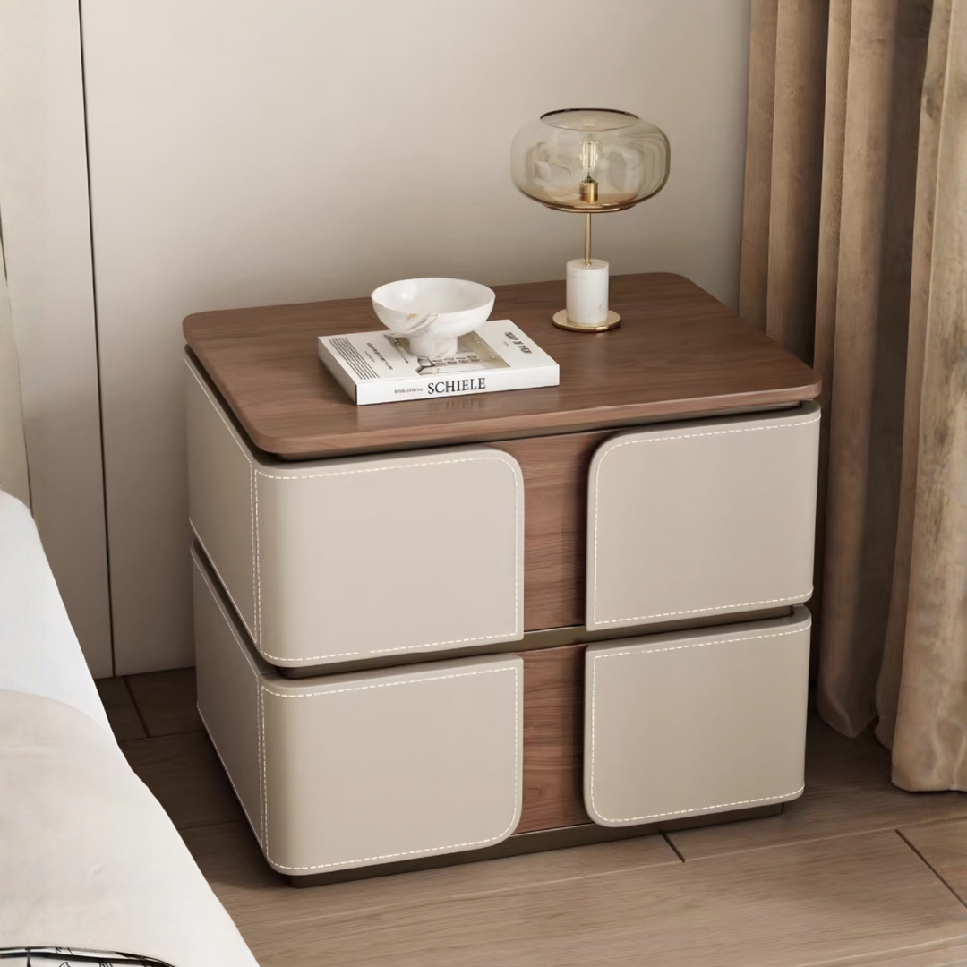 MYROSA Modern Bedside Storage Table