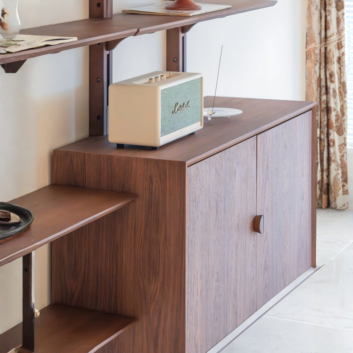 MODARI Modern Solid Wood Wall Mounted Shelf
