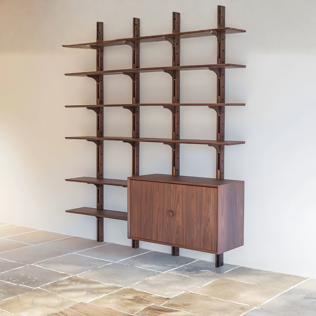 MODARI Modern Solid Wood Wall Mounted Shelf