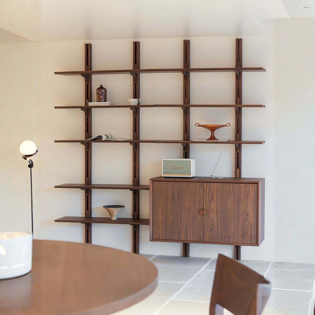 MODARI Modern Solid Wood Wall Mounted Shelf