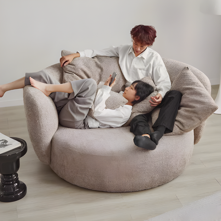 LUMA Minimalist Boucle Lounge Chair - Cassa Haus Singapore