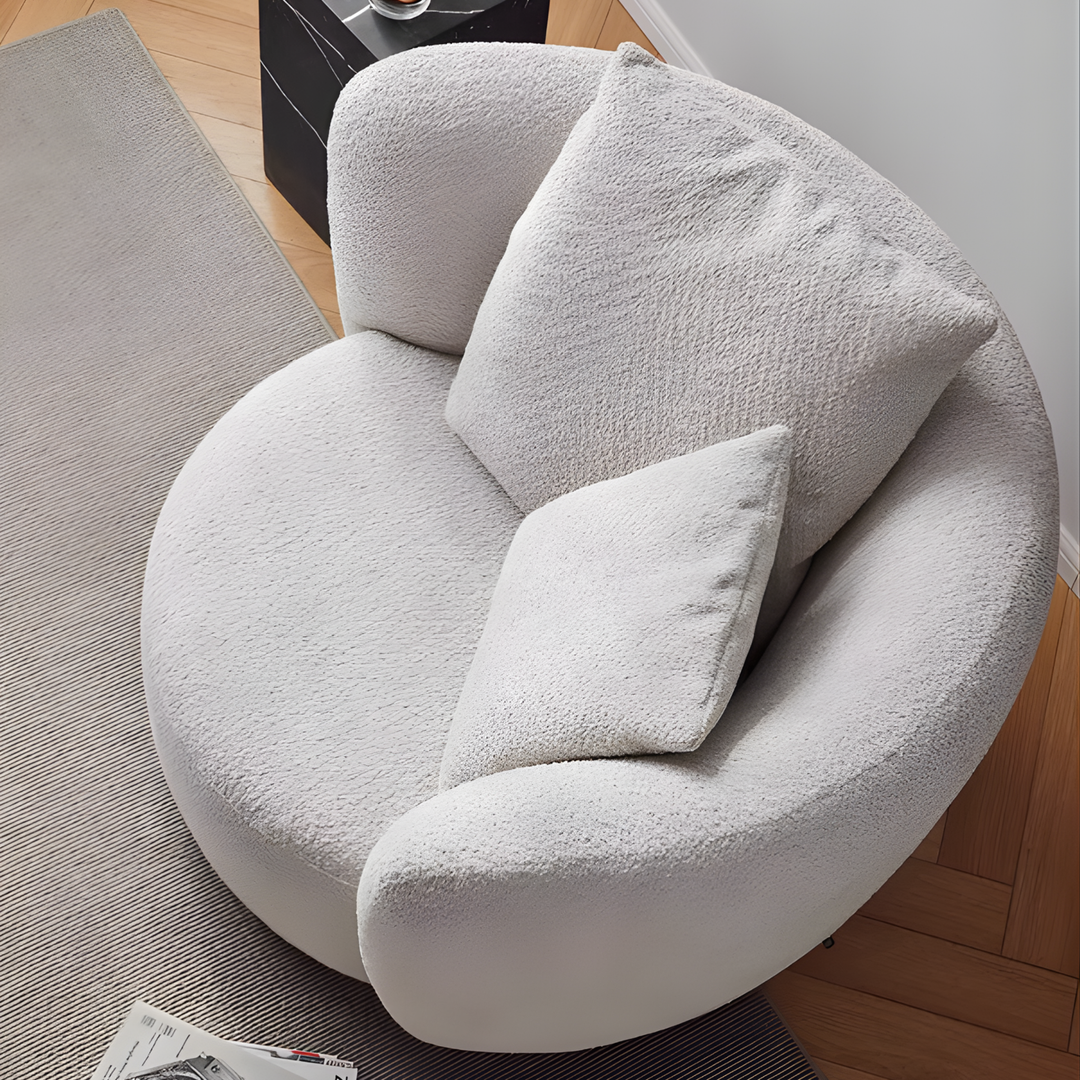 LUMA Minimalist Boucle Lounge Chair - Cassa Haus Singapore