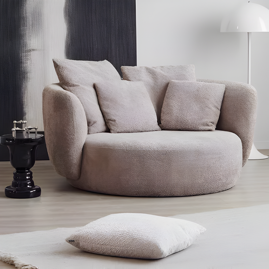 LUMA Minimalist Boucle Lounge Chair - Cassa Haus Singapore