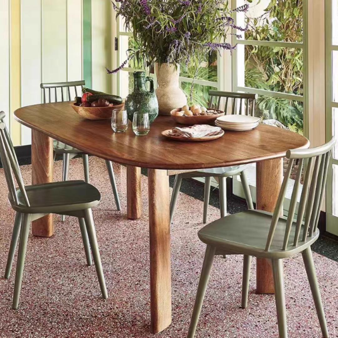 OVALIS Solid Wood Oval Dining Table