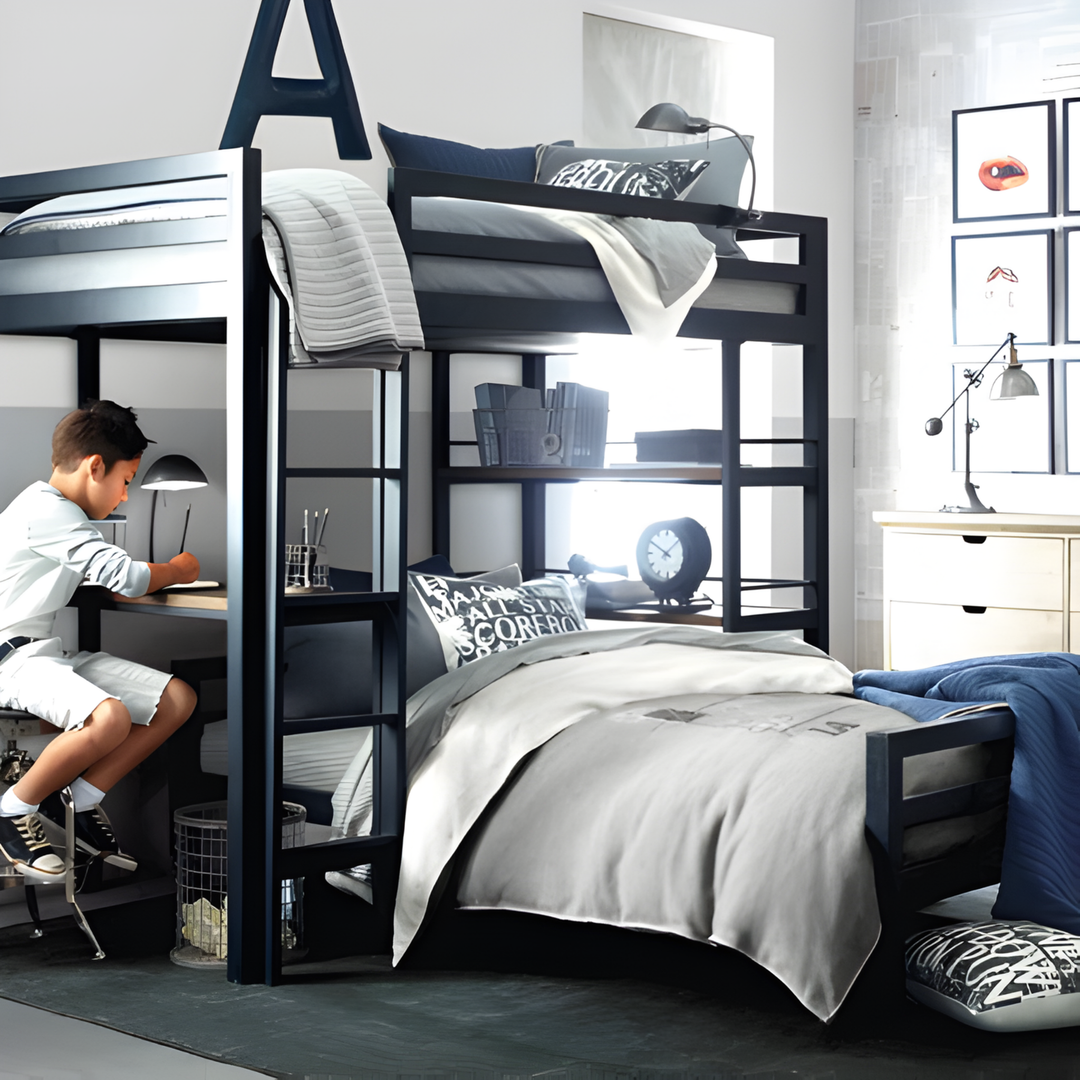 PAXI Modern Multifunctional Double Decker Bedframe