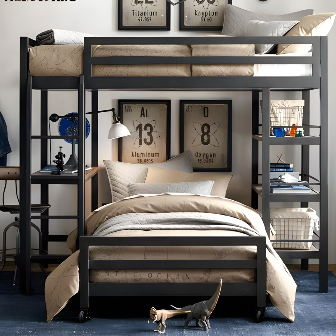 PAXI Modern Multifunctional Double Decker Bedframe