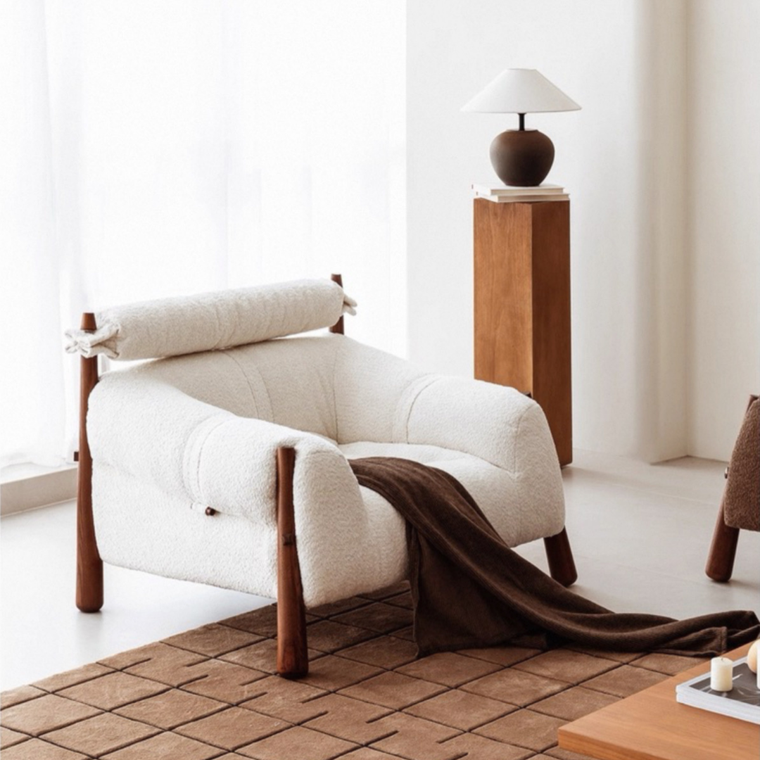 OMELA Modern Boucle Fabric Sofa