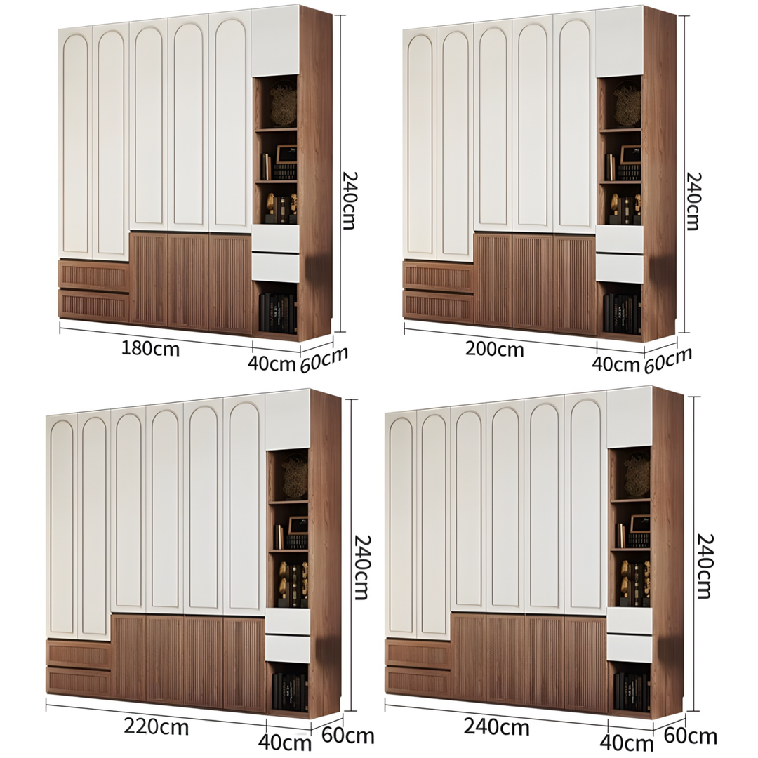 ELOMIR Modern Solid Wood Wardrobe