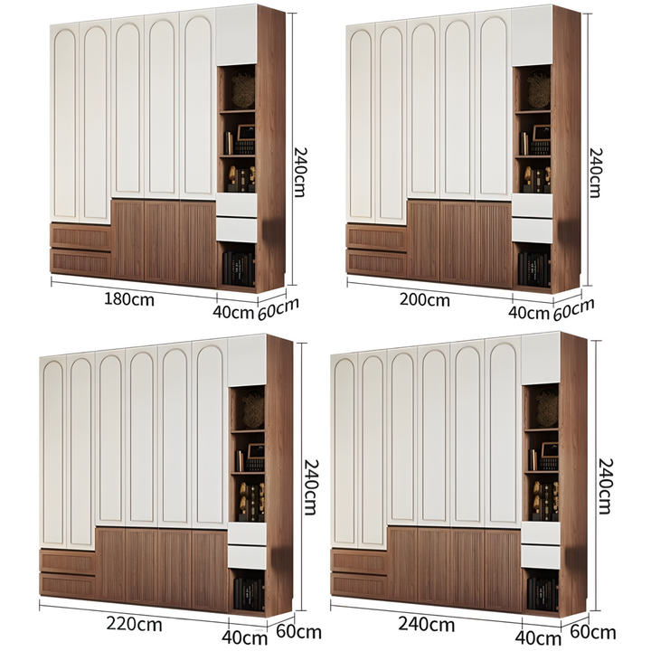 ELOMIR Modern Solid Wood Wardrobe
