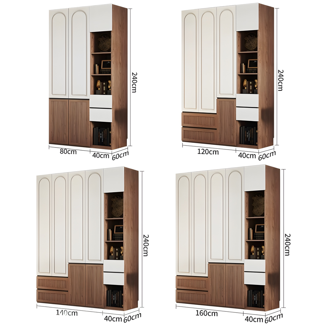 ELOMIR Modern Solid Wood Wardrobe