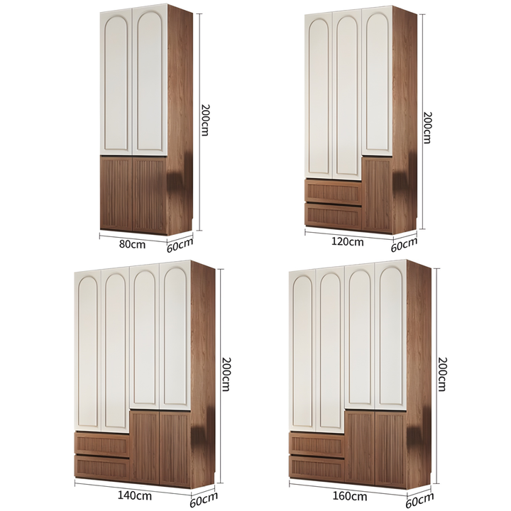 ELOMIR Modern Solid Wood Wardrobe