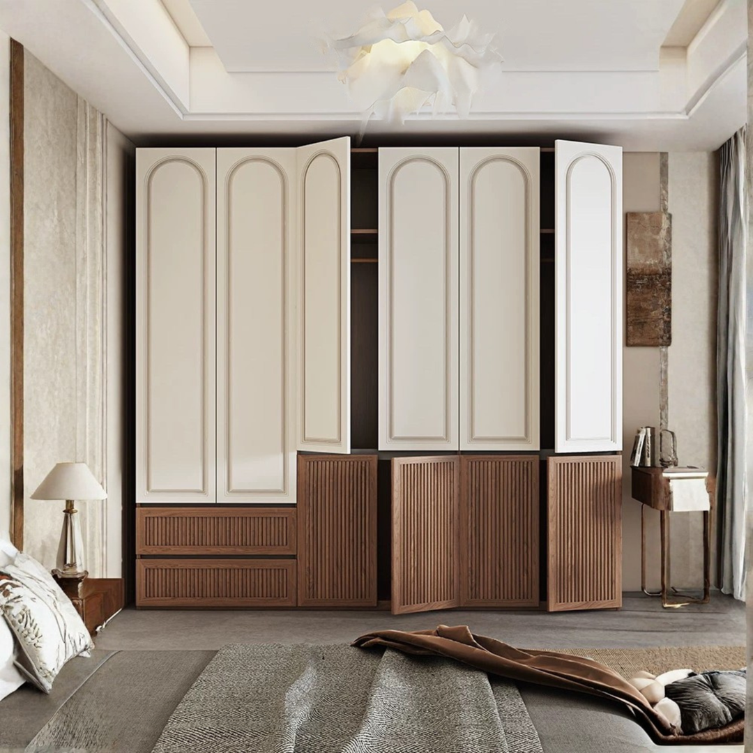 ELOMIR Modern Solid Wood Wardrobe