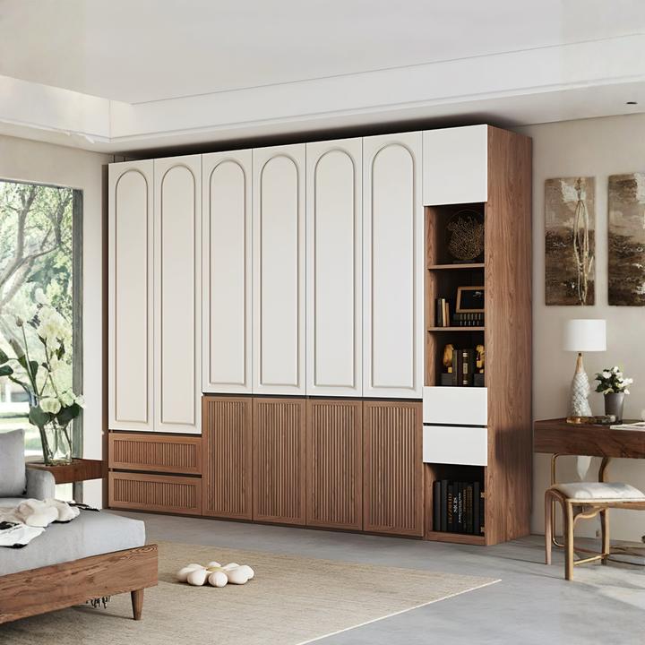 ELOMIR Modern Solid Wood Wardrobe