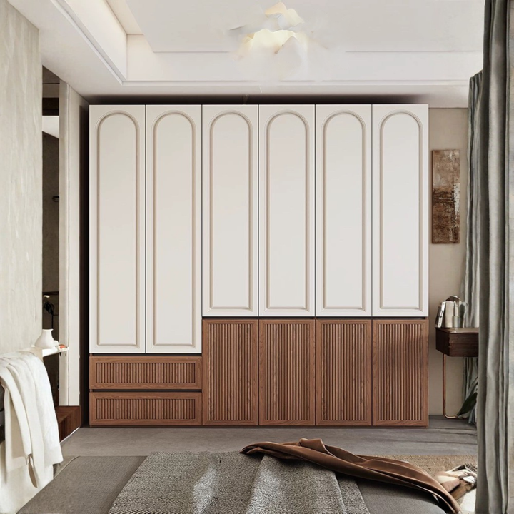 ELOMIR Modern Solid Wood Wardrobe