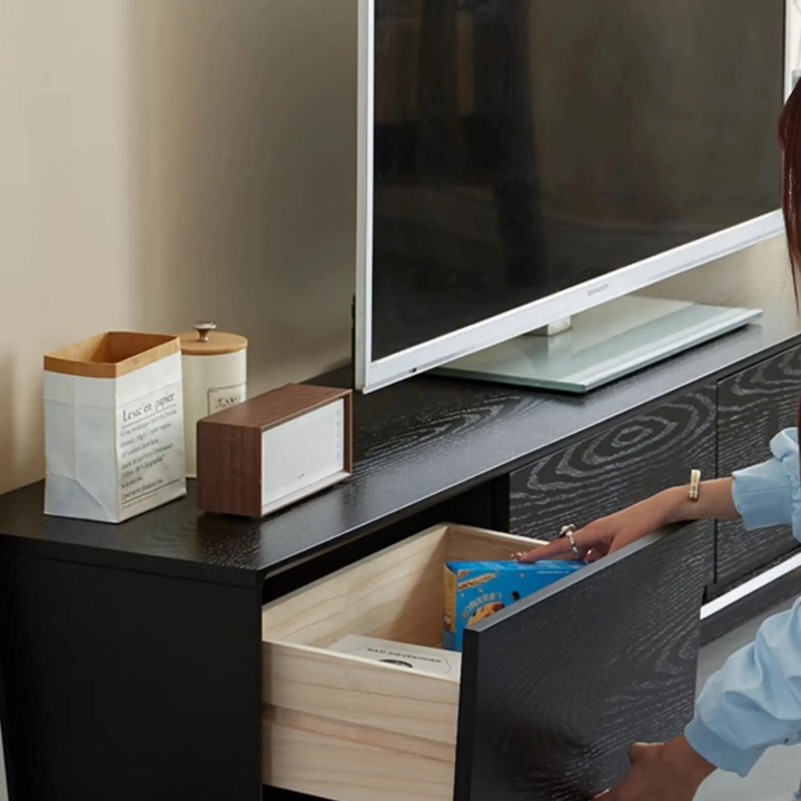 NOCTARA Modern Solid Wood TV Console