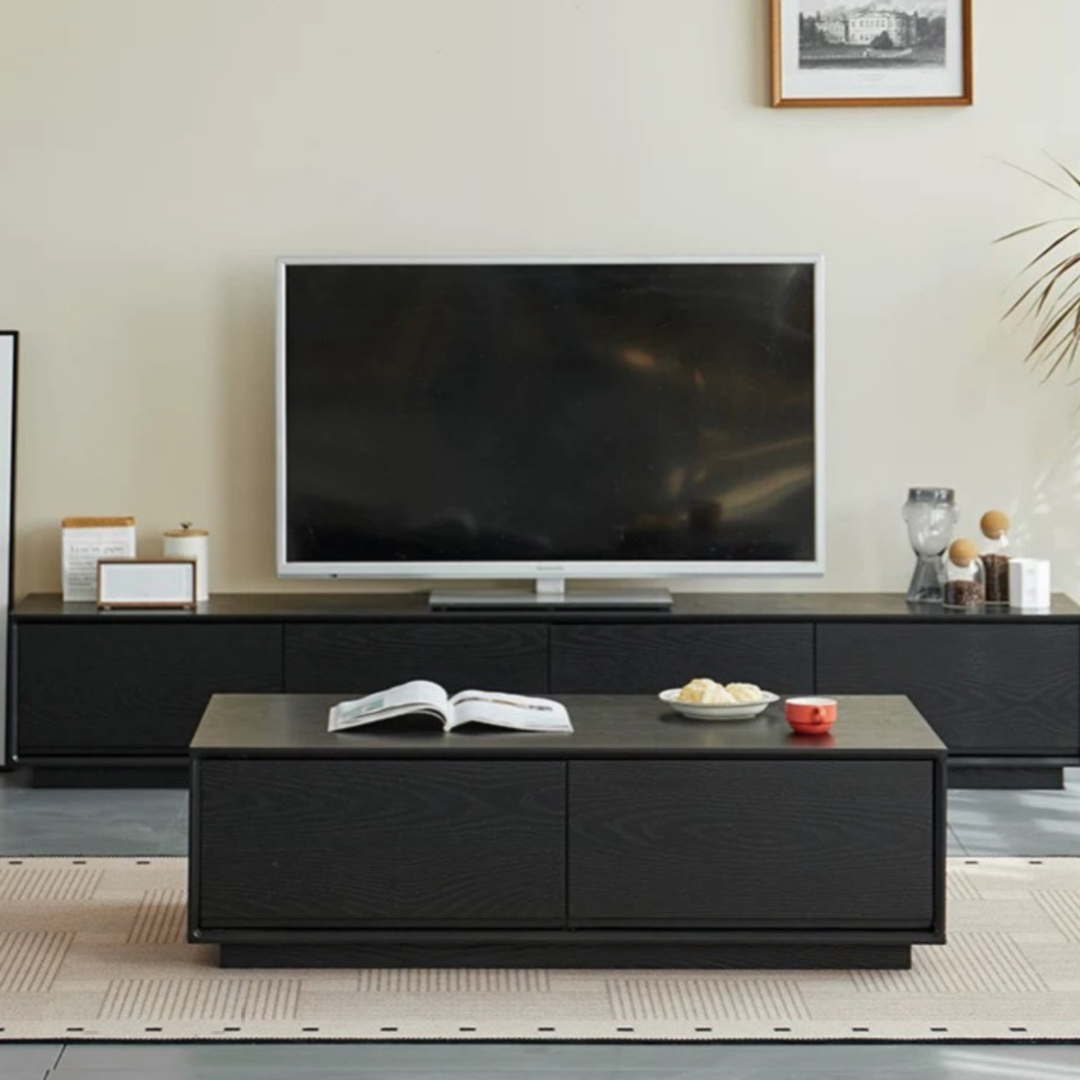 NOCTARA Modern Solid Wood TV Console