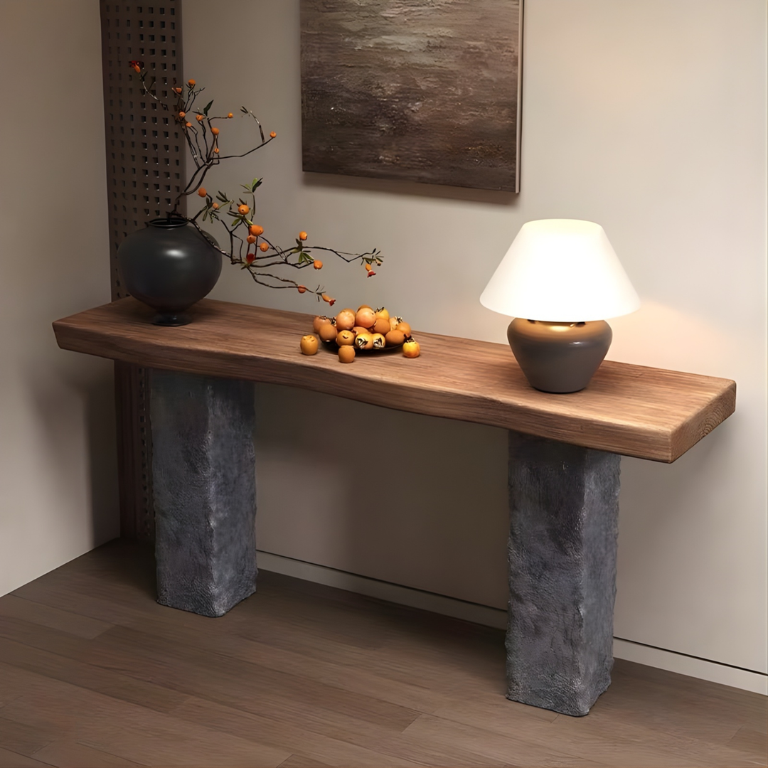 CRAGDON Rustic Solid Wood Console Table