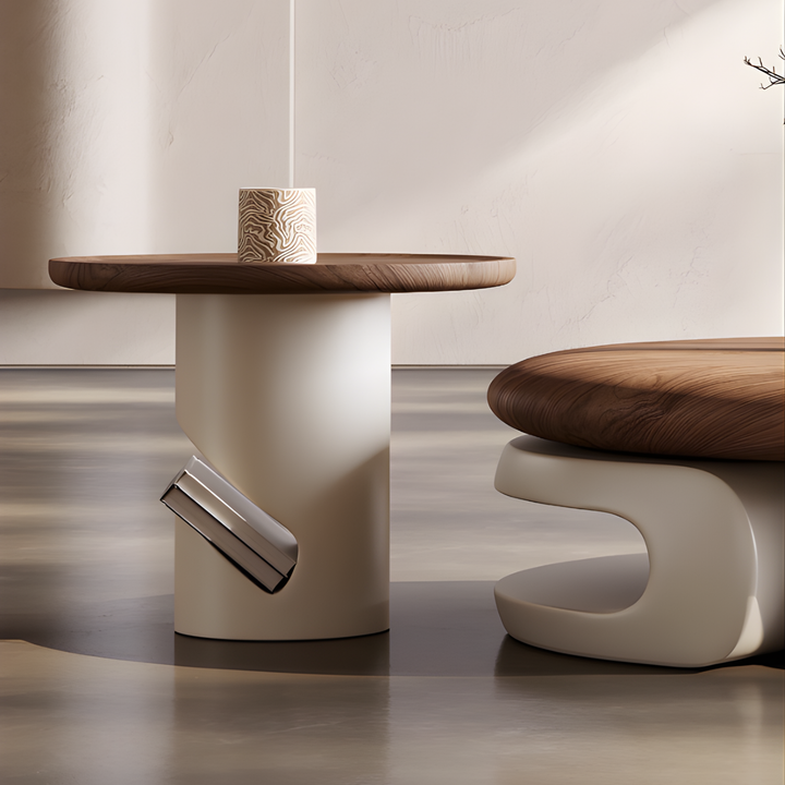 ELVANO Modern Wooden Coffee Table Set
