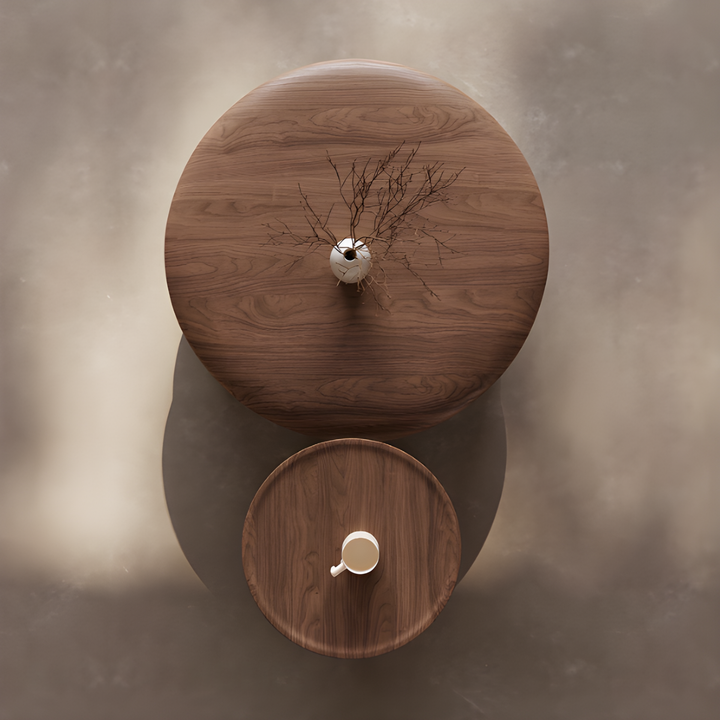 ELVANO Modern Wooden Coffee Table Set