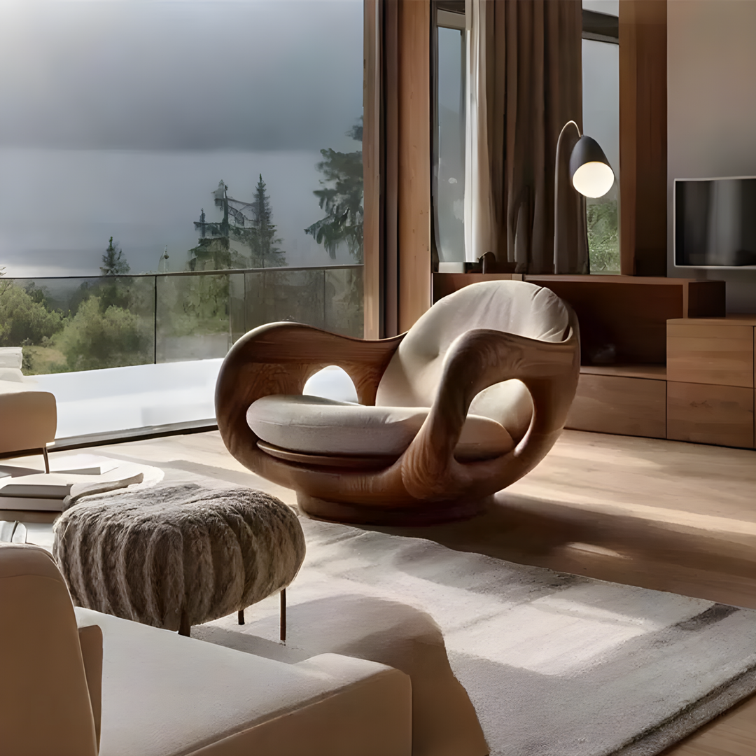 KELSO Solid Wood Lounge Chair - Cassa Haus Singapore